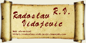 Radoslav Vidojević vizit kartica